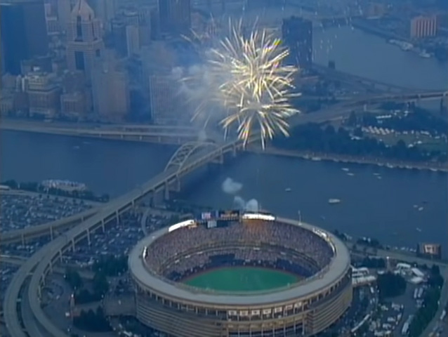 View of Pittsburgh Stadium 1994 from the air